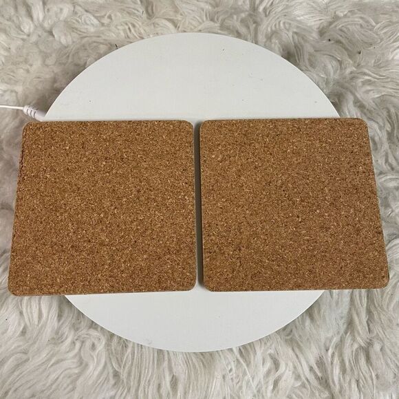 Vintage Holiday Christmas Poinsettias 2 Sets of 4 Cork Coasters New Old Stock - Picture 4 of 5